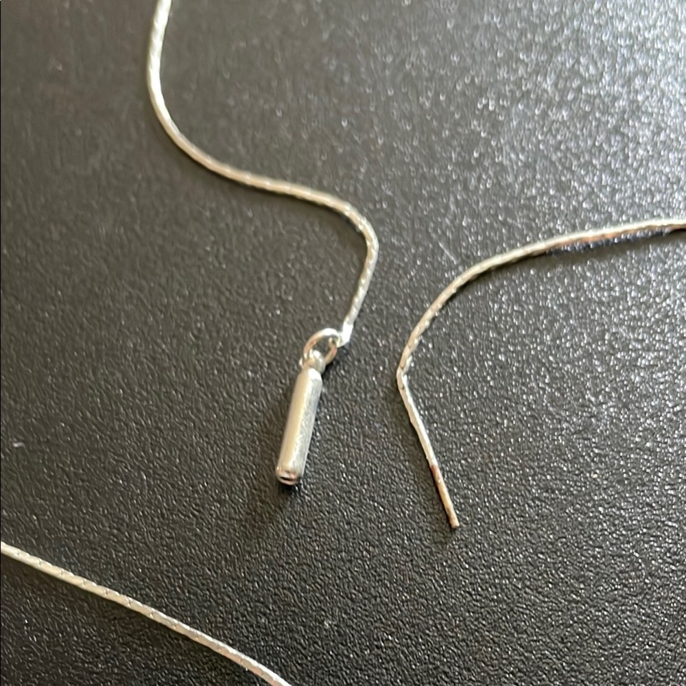 Silver Leaf Charm Necklace - Picture 5 of 10
